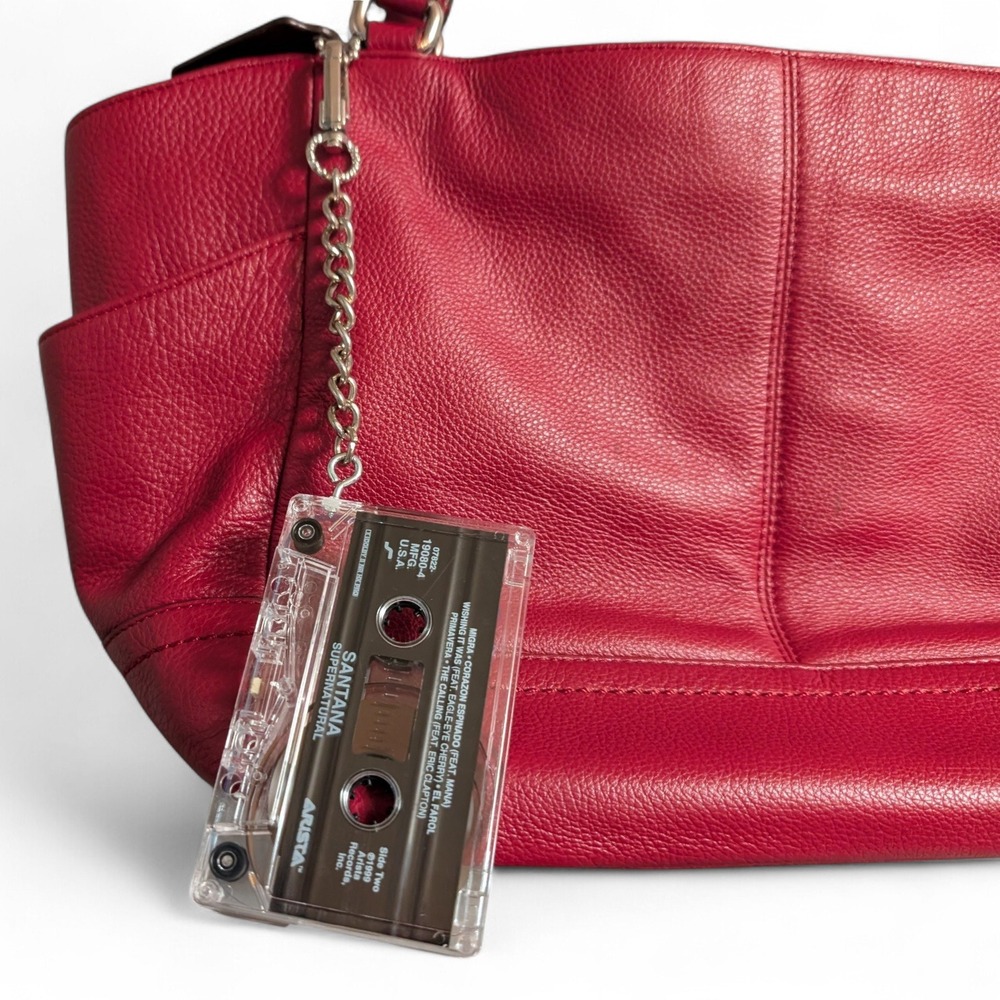 Handmade Santana Supernatural Real Cassette Tape Purse Charm Keychain‎